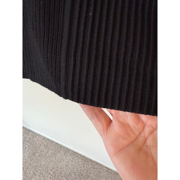Cache Stretch Ribbed Pull On Mini Skirt Black Women's Size Medium - Picture 3 of 9